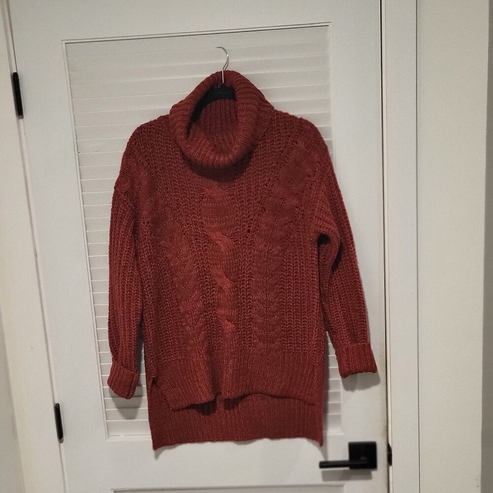 Universal Thread Vibrant Burnt Orange/Red Cowl Ne… - image 4